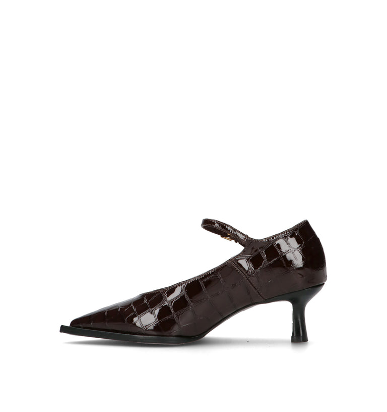 VICENZA Décolleté donna marrone in pelle