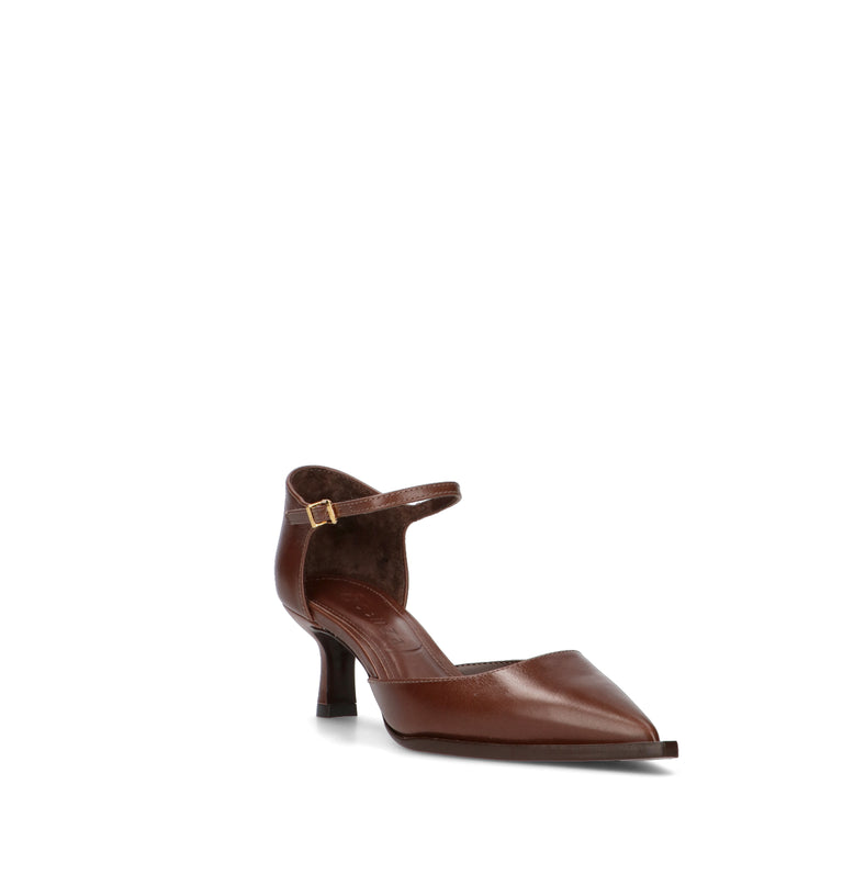 VICENZA Décolleté donna marrone in pelle