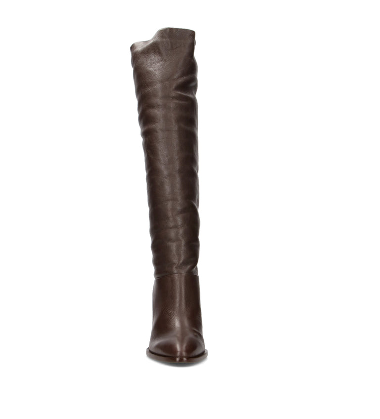 VICENZA Stivale donna marrone in pelle
