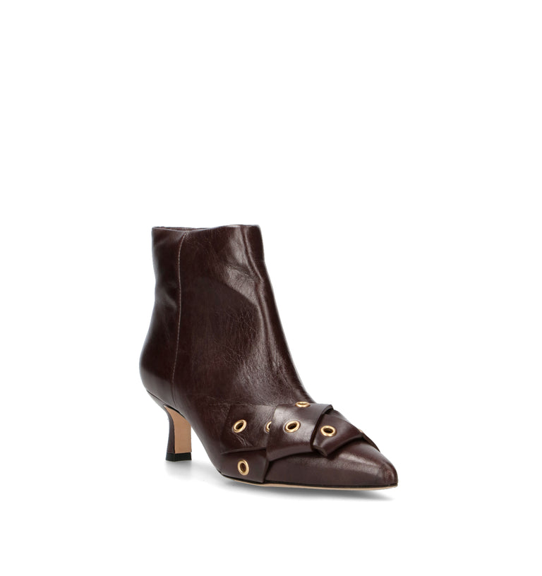 VICENZA Tronchetto donna marrone in pelle