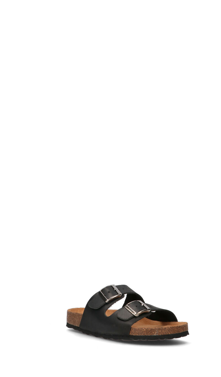 BIO GREEN Ciabatta uomo nera in pelle