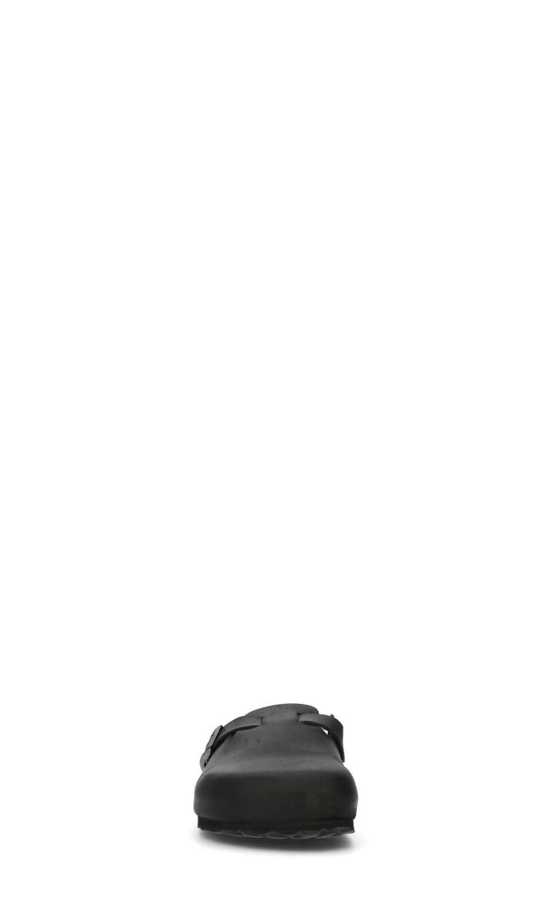 BIO GREEN Ciabatta uomo nera in pelle