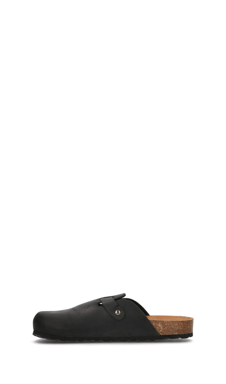 BIO GREEN Ciabatta uomo nera in pelle