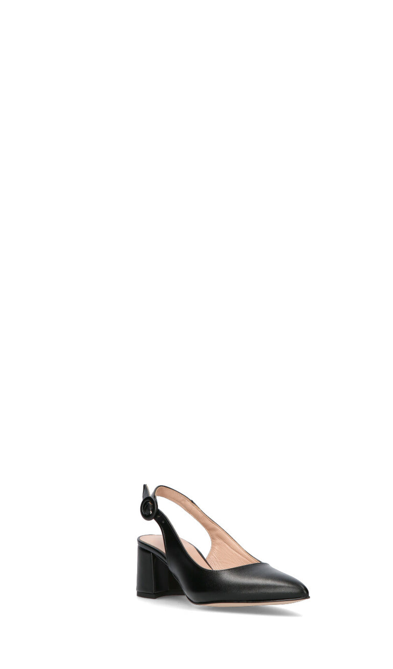 PERLAMARINA Slingback donna nera in pelle