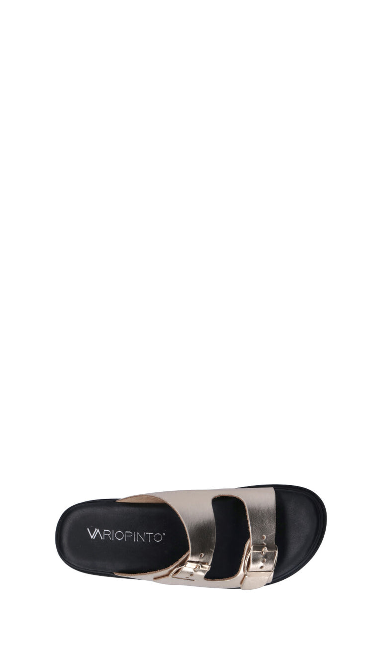 VARIOPINTO Ciabatta donna platino in pelle
