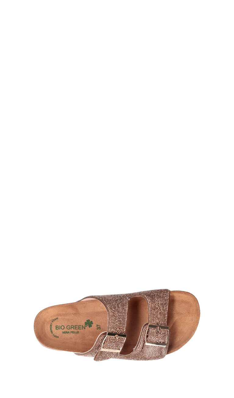 BIO GREEN Ciabatta donna rosa in pelle