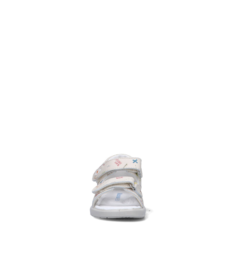 FALCOTTO Sandalo bimba bianco in pelle