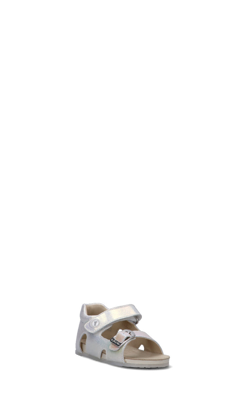 FALCOTTO Sandalo bimba bianco in pelle