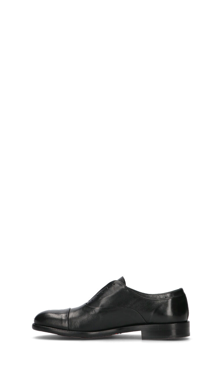 PAWELK'S Stringata uomo nera in pelle