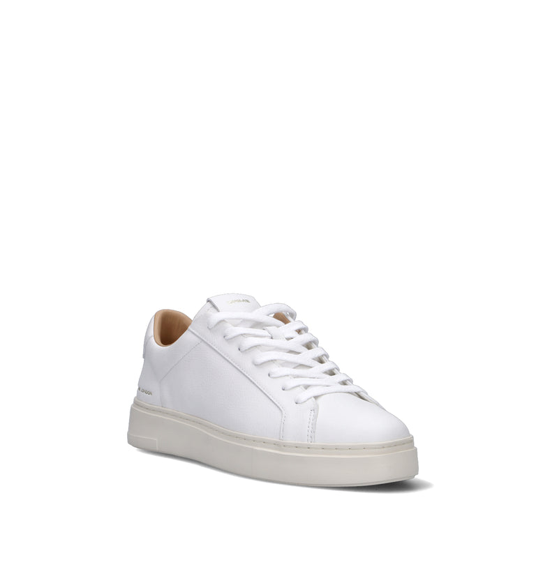 CRIME Sneaker uomo bianca in pelle