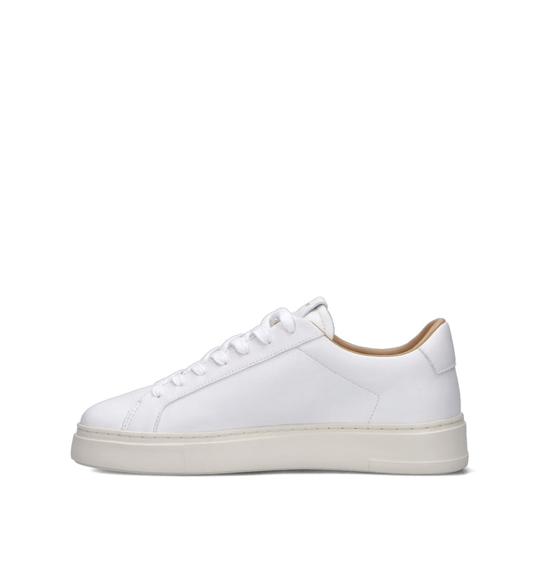 CRIME Sneaker uomo bianca in pelle