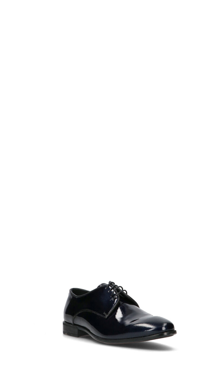 EVEET Stringata uomo blu in pelle