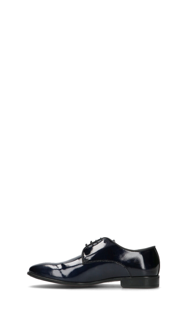 EVEET Stringata uomo blu in pelle
