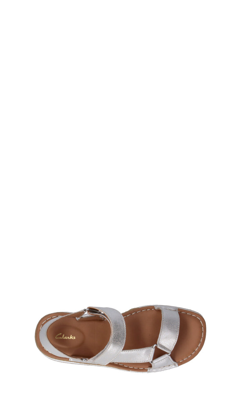 CLARKS CORE Sandalo donna argento in pelle