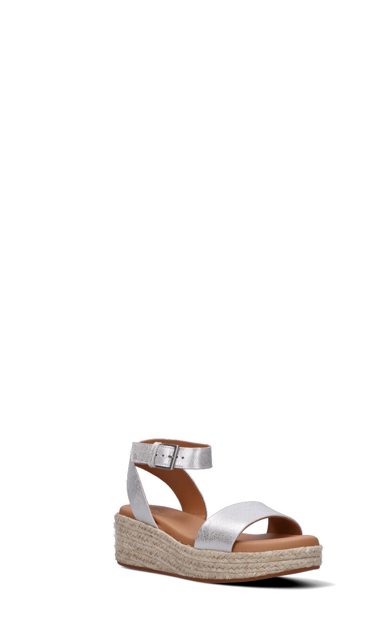 CLARKS ESSENTIALS Zeppa donna argento in pelle