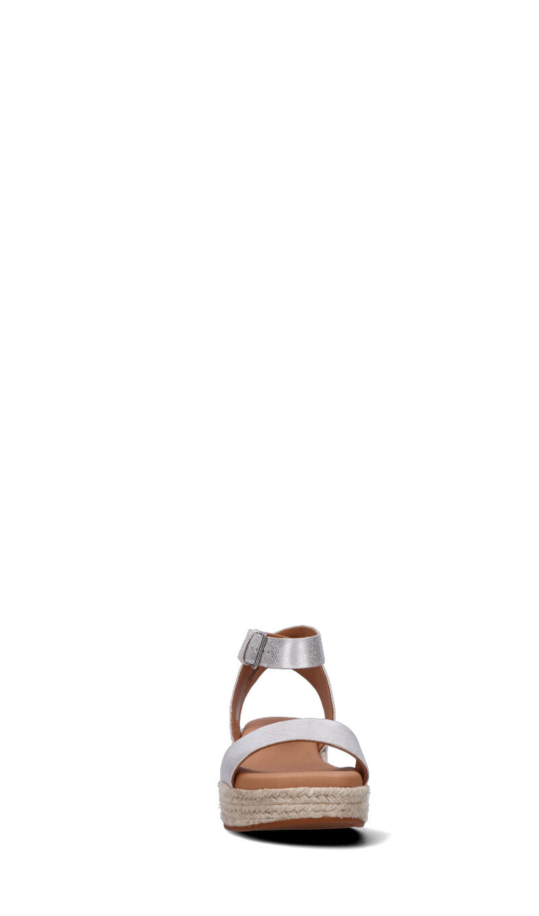 CLARKS ESSENTIALS Zeppa donna argento in pelle