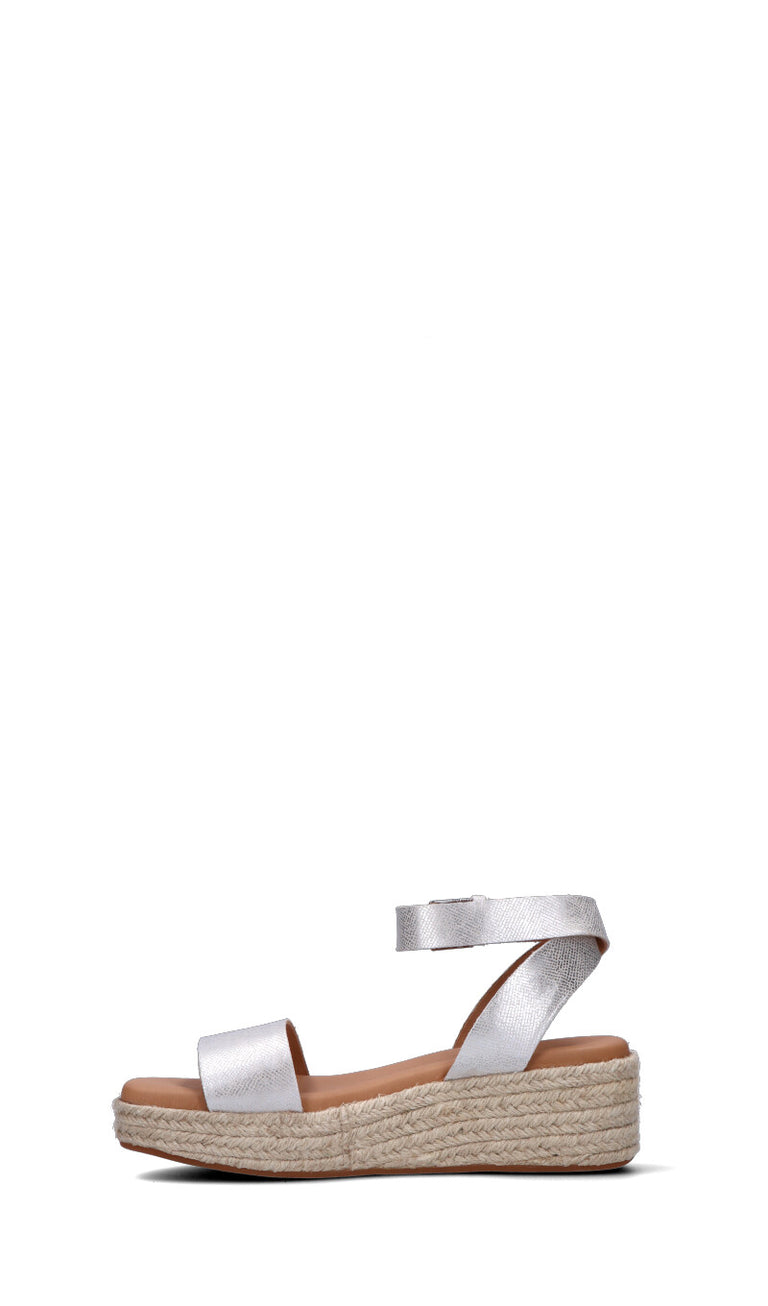 CLARKS ESSENTIALS Zeppa donna argento in pelle
