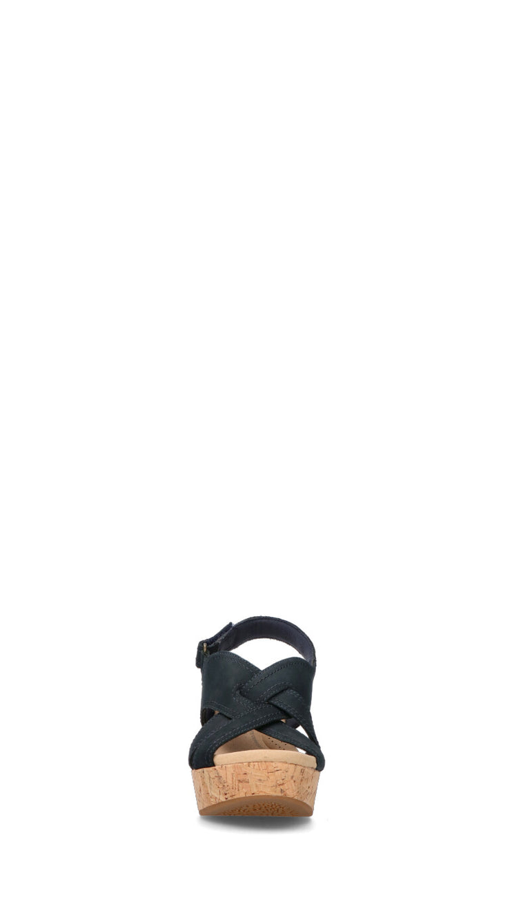 CLARKS ESSENTIALS Sandalo donna blu in suede