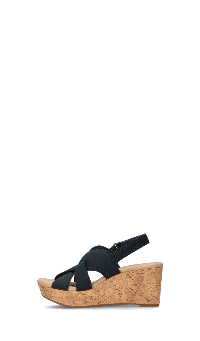 CLARKS ESSENTIALS Sandalo donna blu in suede
