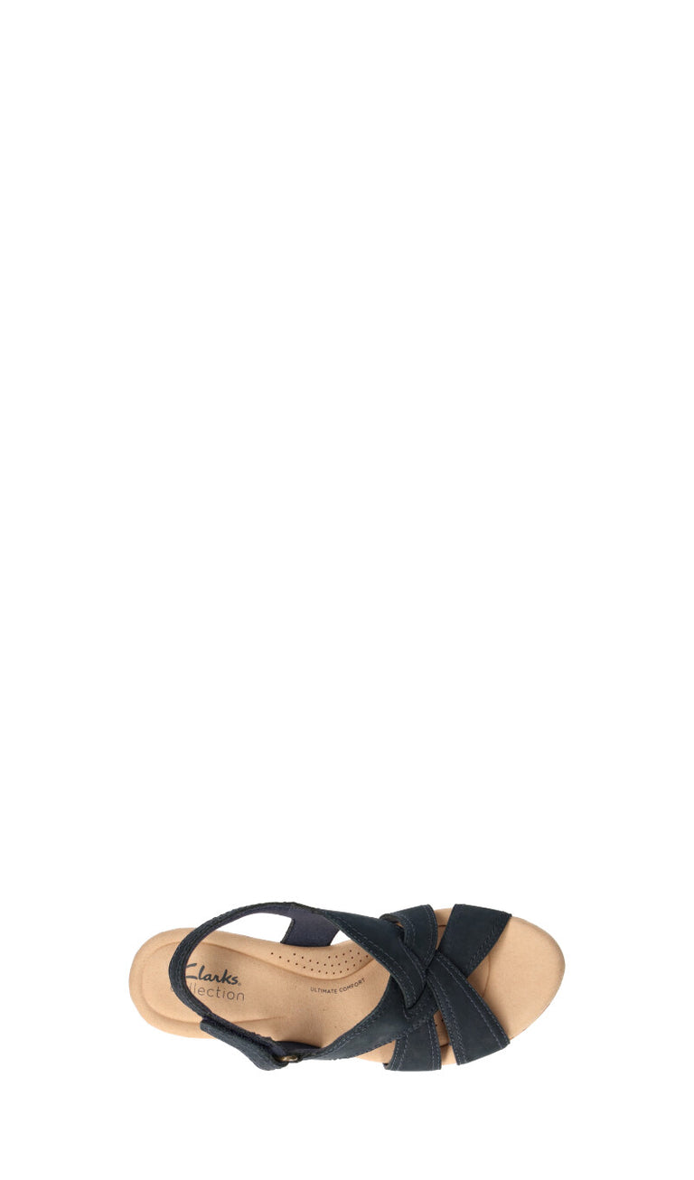 CLARKS ESSENTIALS Sandalo donna blu in suede