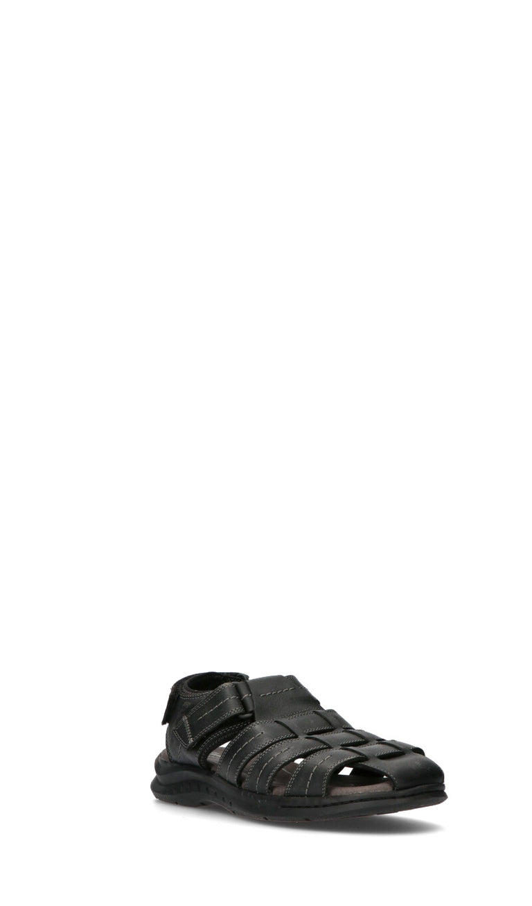 CLARKS ESSENTIALS Sandalo uomo nero in pelle