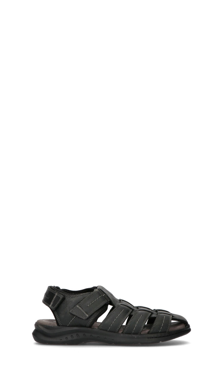 CLARKS ESSENTIALS Sandalo uomo nero in pelle