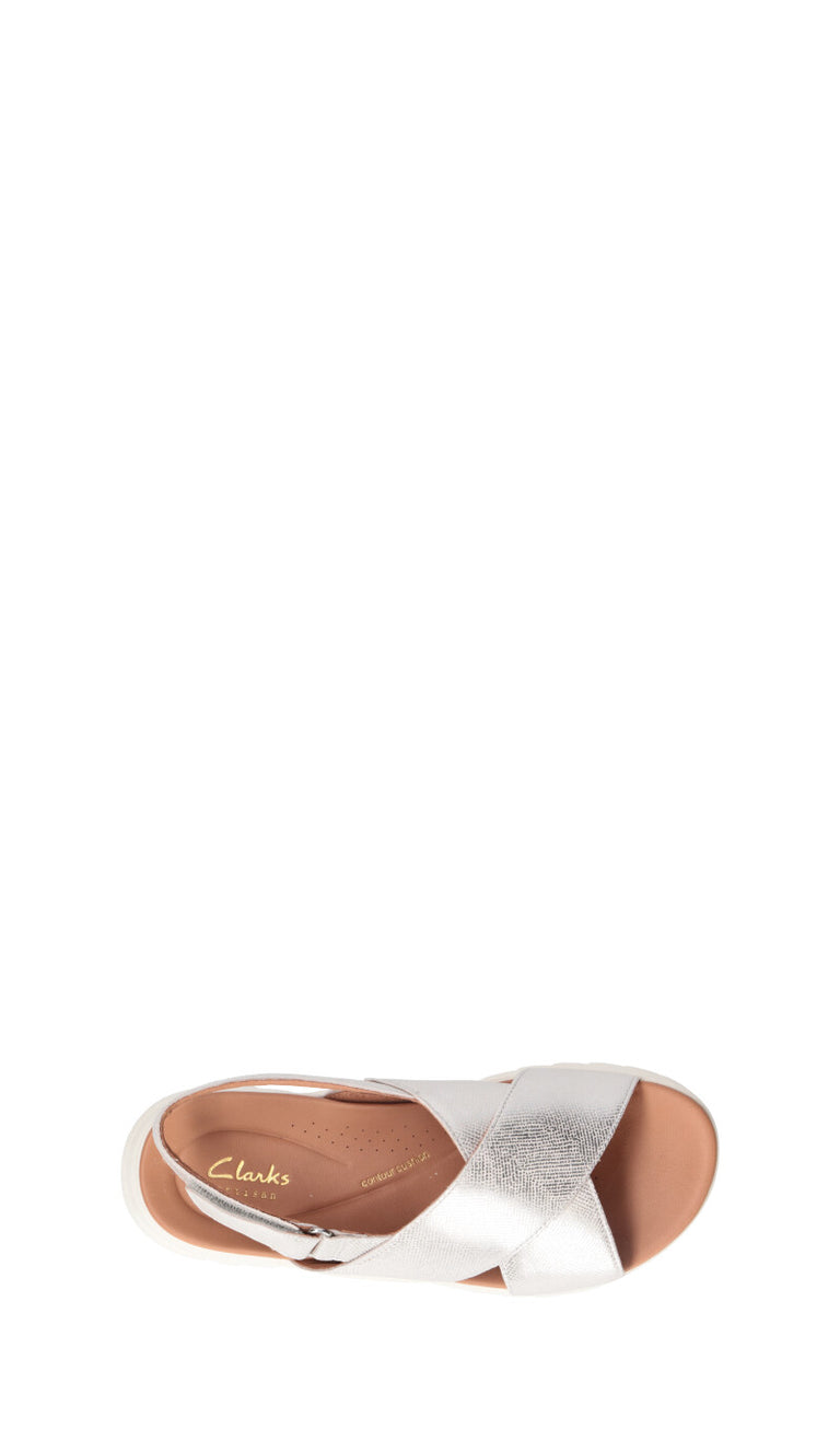 CALRKS CORE Sandalo donna argento in pelle