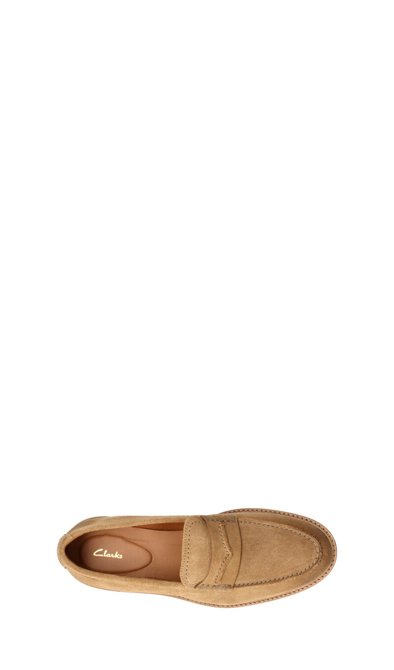 CLARKS CORE Mocassino uomo beige in suede