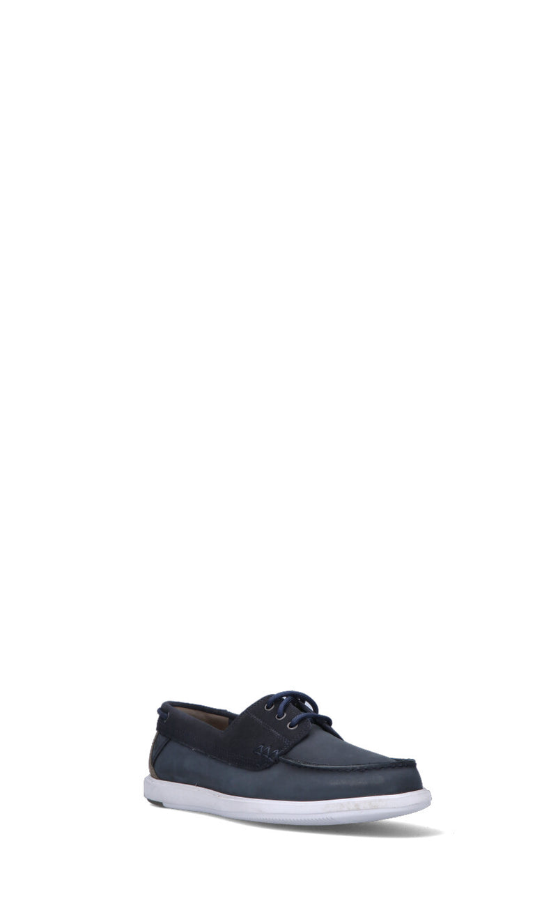 CLARKS CORE Scarpa Barca uomo blu in suede