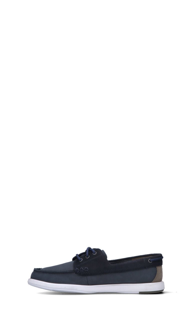 CLARKS CORE Scarpa Barca uomo blu in suede