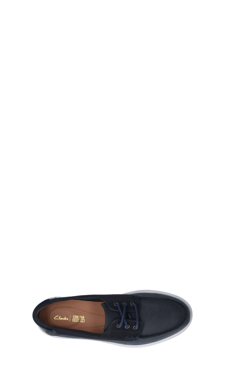 CLARKS CORE Scarpa Barca uomo blu in suede