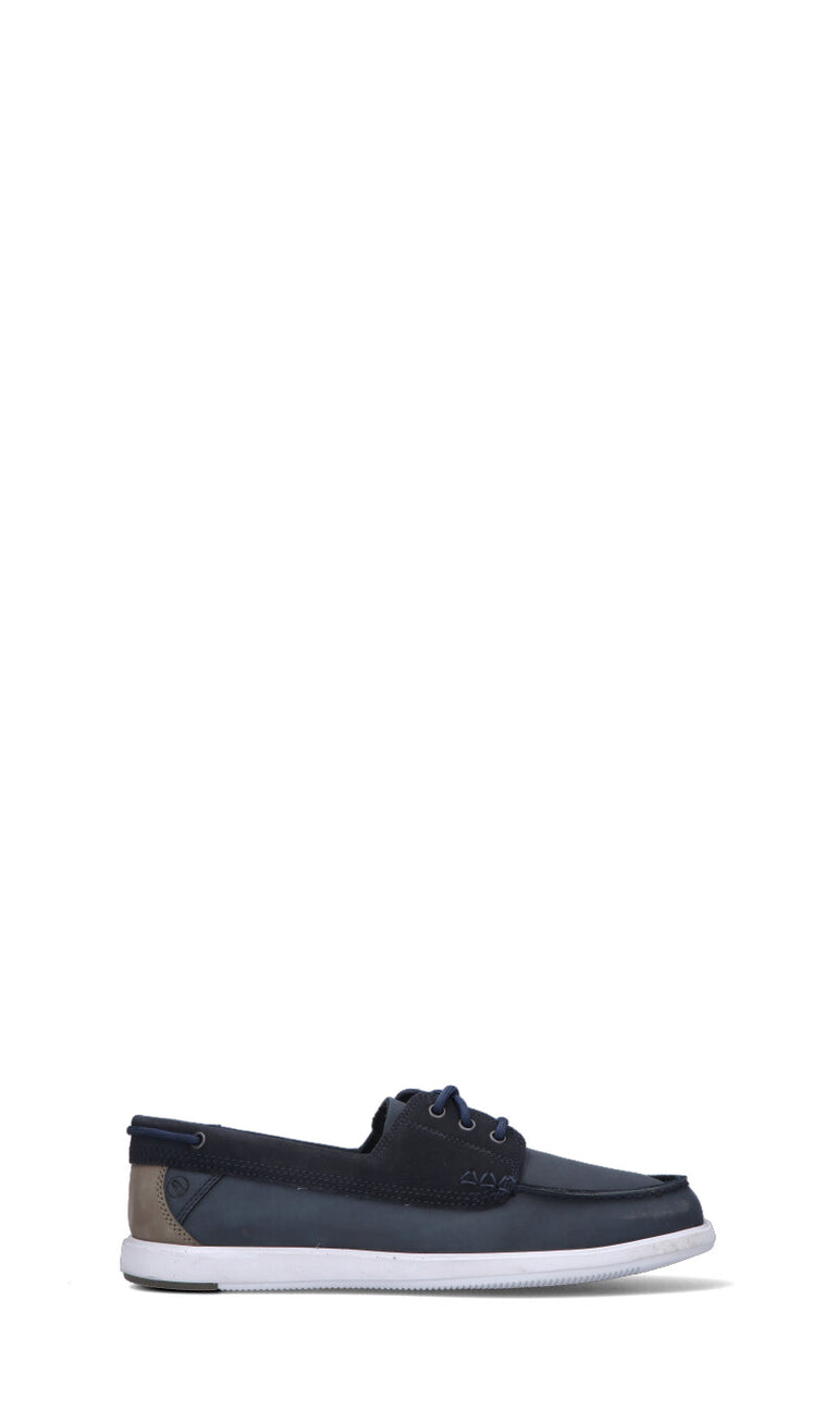 CLARKS CORE Scarpa Barca uomo blu in suede