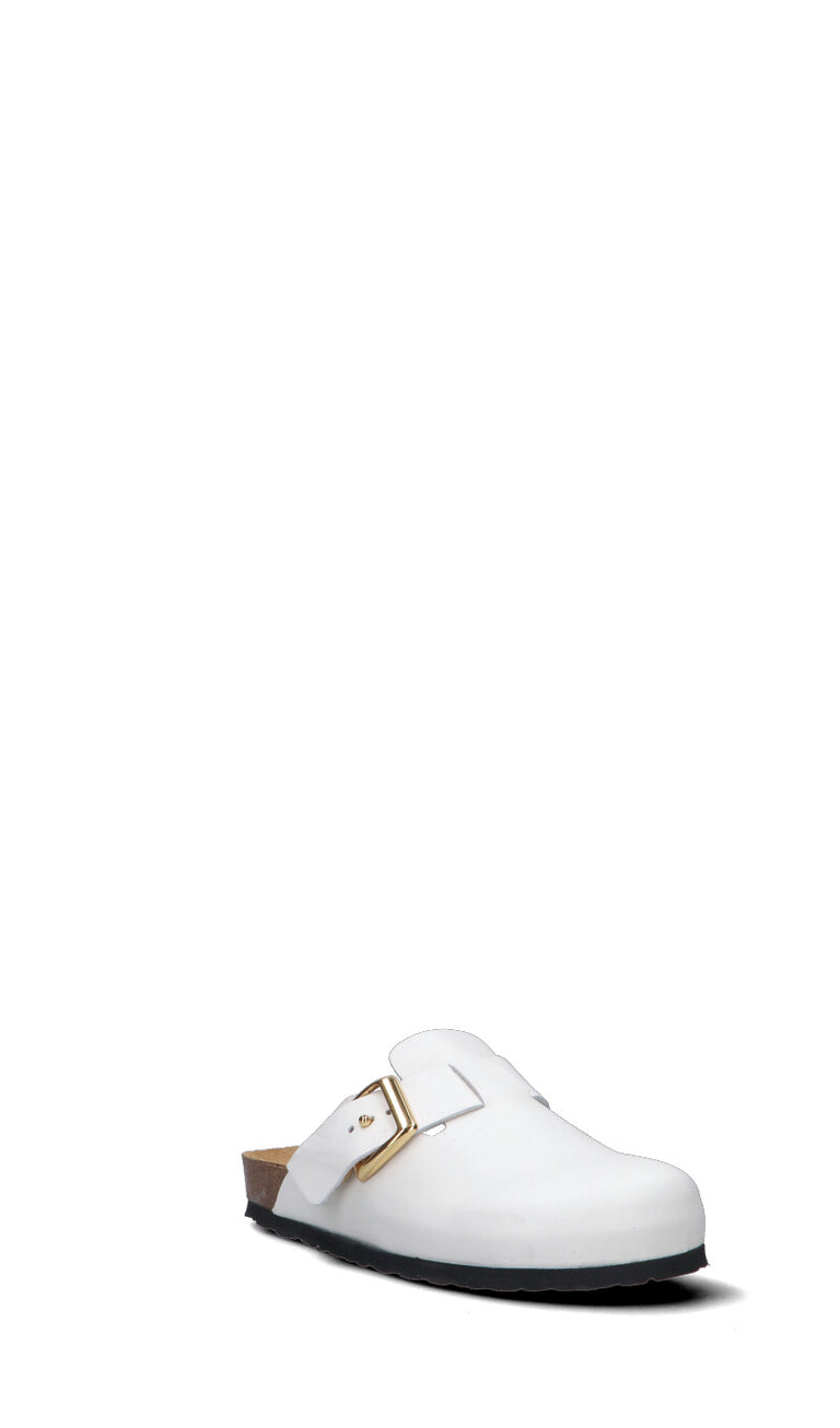 FRAU Ciabatta donna bianca in pelle