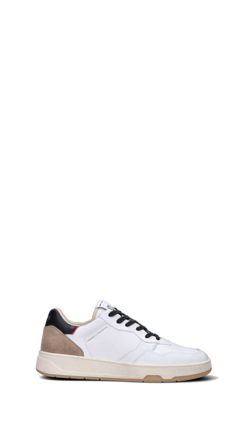 CRIME Sneaker uomo bianca in pelle