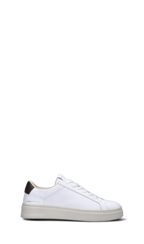 CRIME Sneaker uomo bianca/marrone in pelle