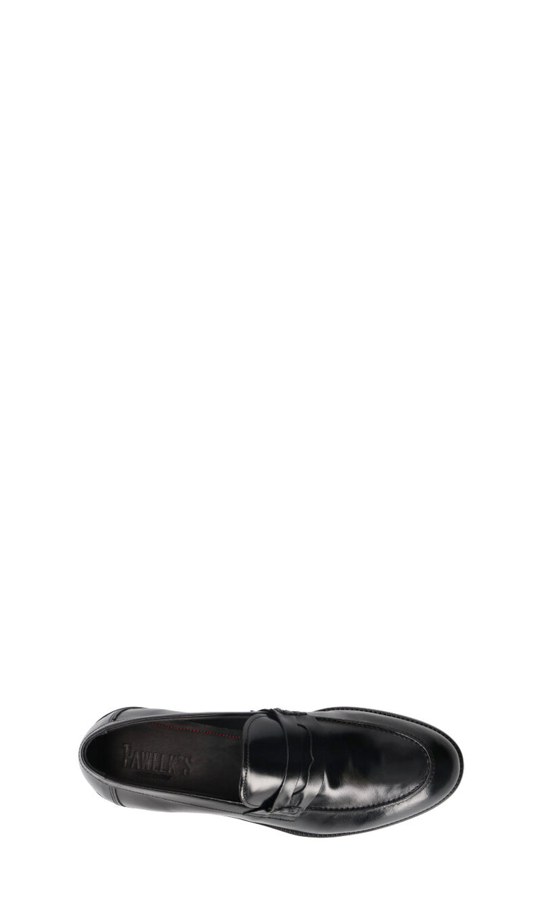 PAWELK'S Mocassino uomo nero in pelle