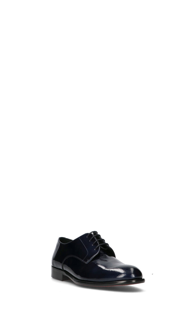 EVEET Stringata uomo blu in pelle