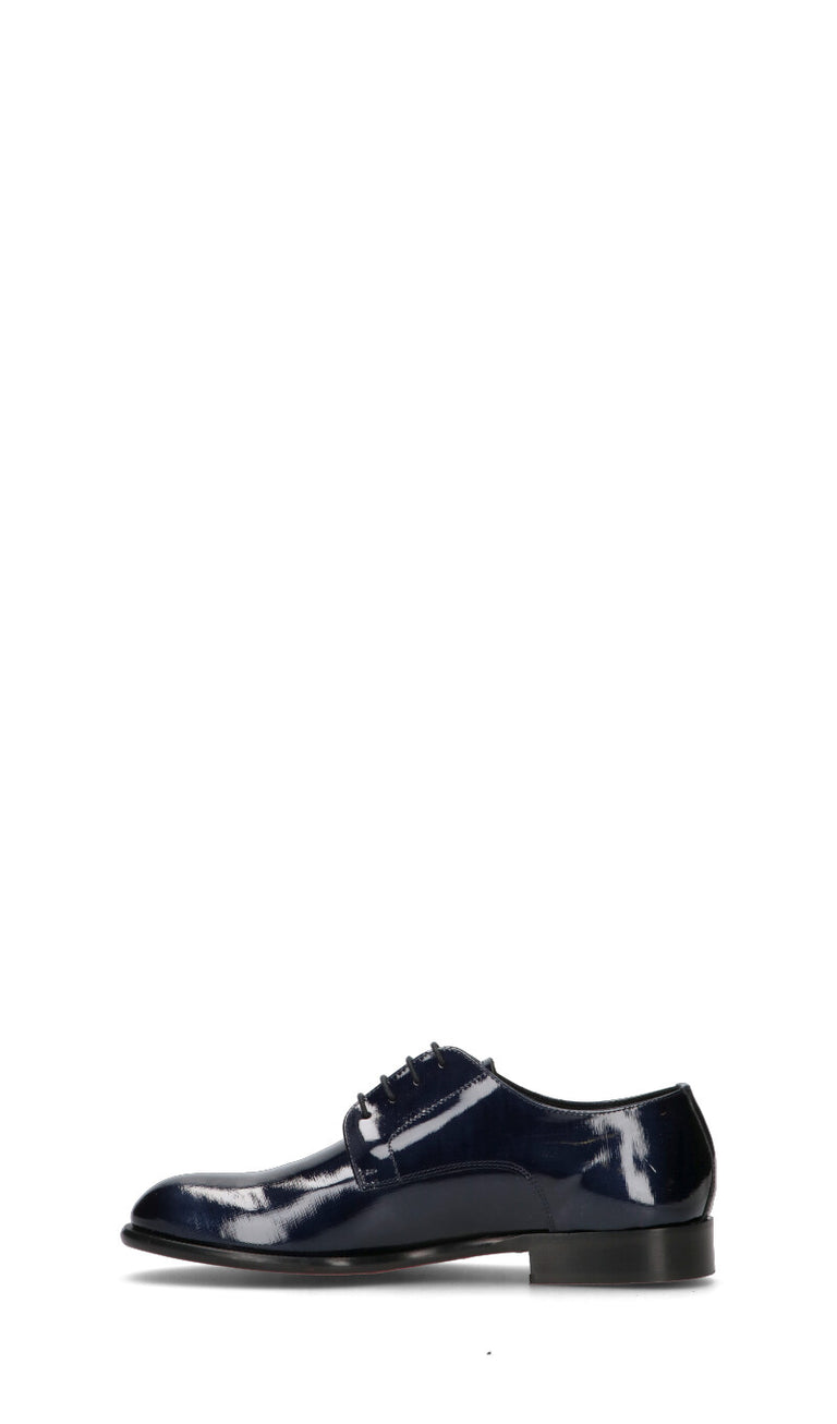 EVEET Stringata uomo blu in pelle