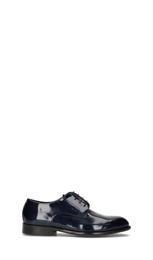 EVEET Stringata uomo blu in pelle