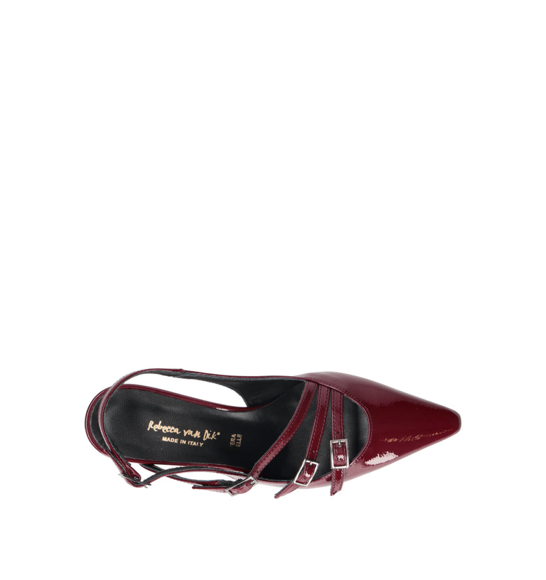 REBECCA VAN DIK Slingback donna bordeaux