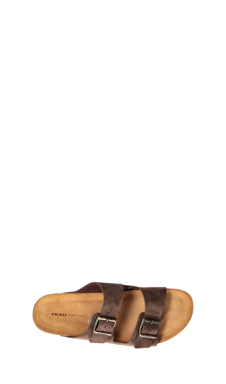 FRAU Ciabatta uomo marrone in suede