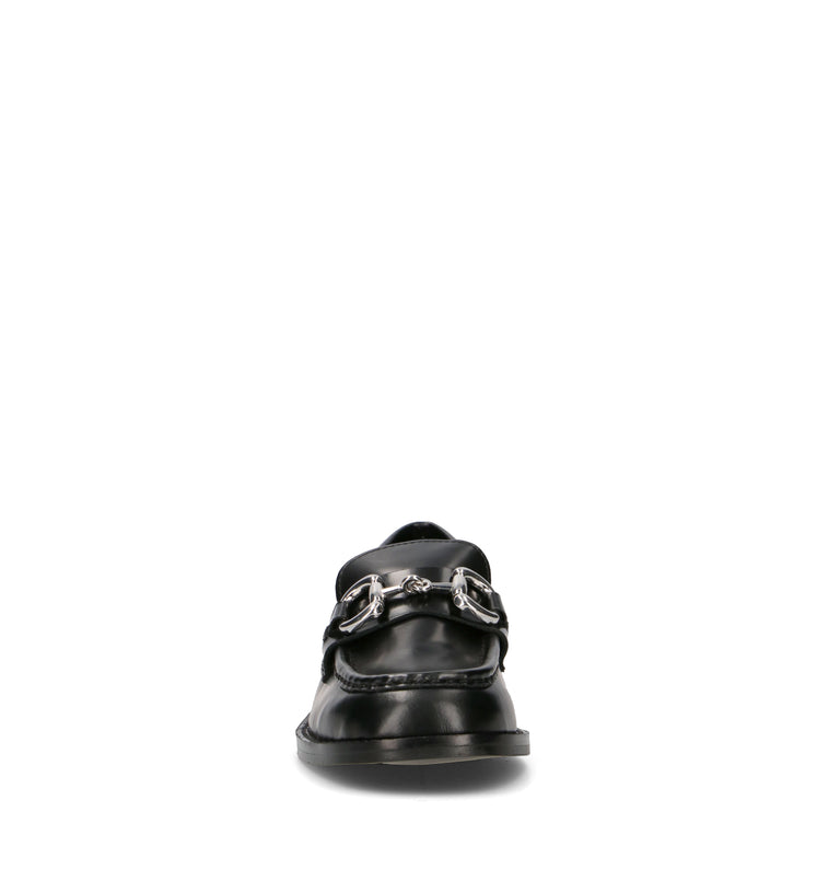HADEL Mocassino donna nero in pelle