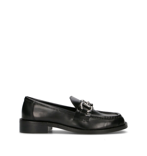 HADEL Mocassino donna nero in pelle