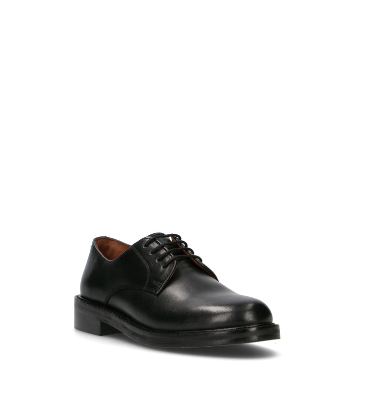 HADEL Stringata donna nera in pelle