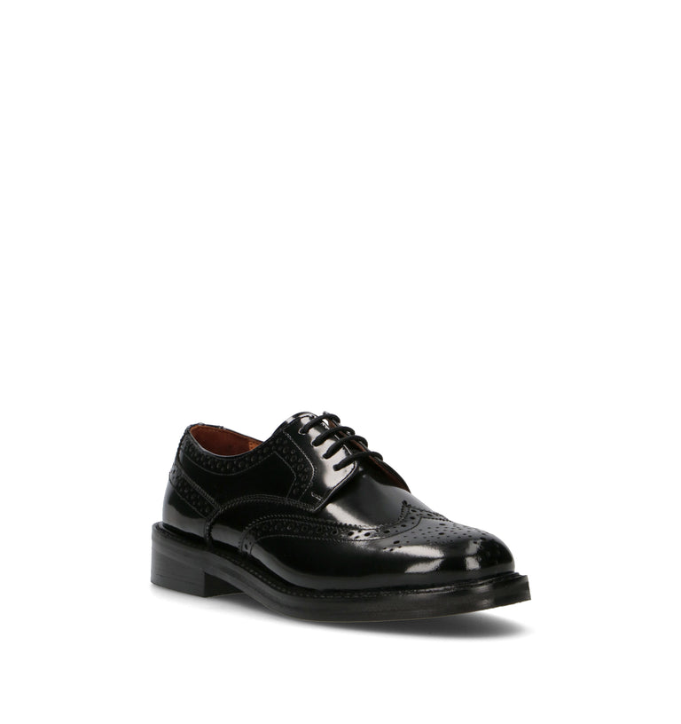 HADEL Stringata donna nera in pelle