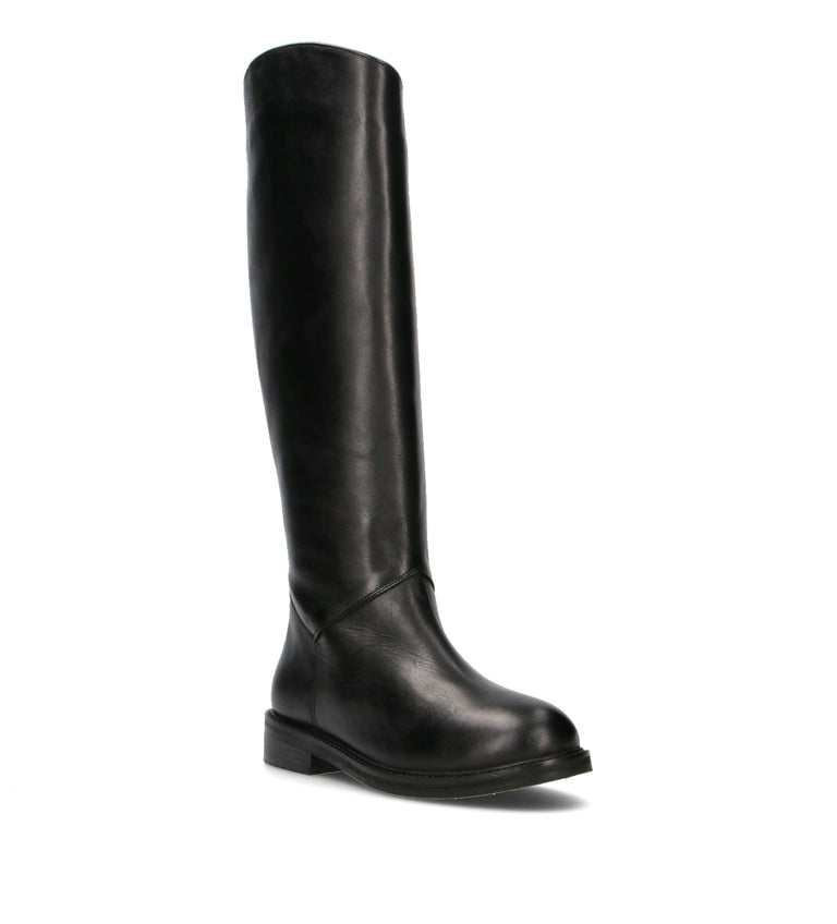 HADEL Stivale donna nero in pelle
