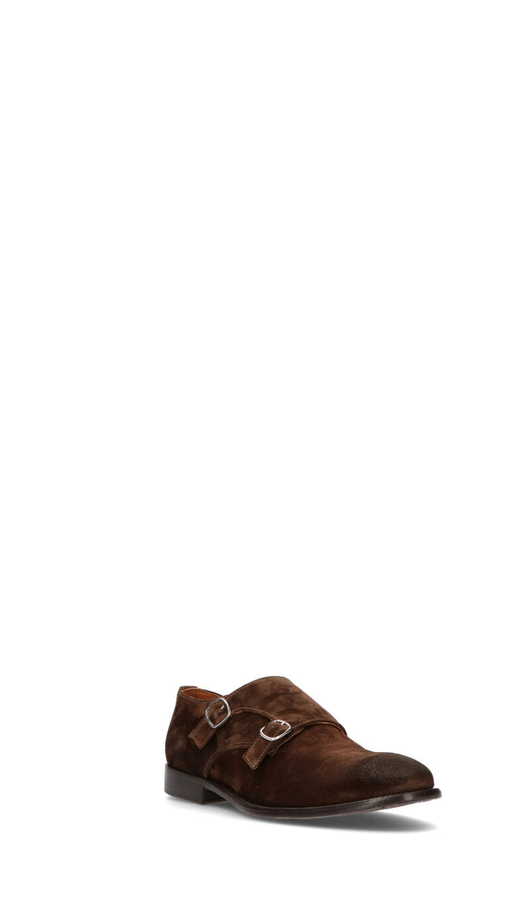 PAWELK'S Fibbiata uomo marrone in suede
