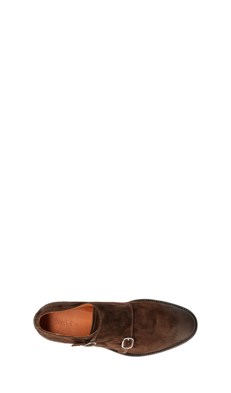 PAWELK'S Fibbiata uomo marrone in suede