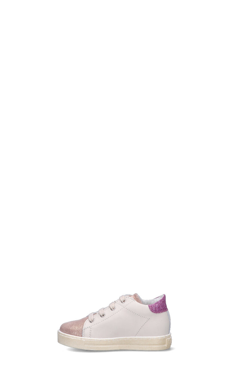 FALCOTTO Sneaker bimba beige/rosa/viola in pelle