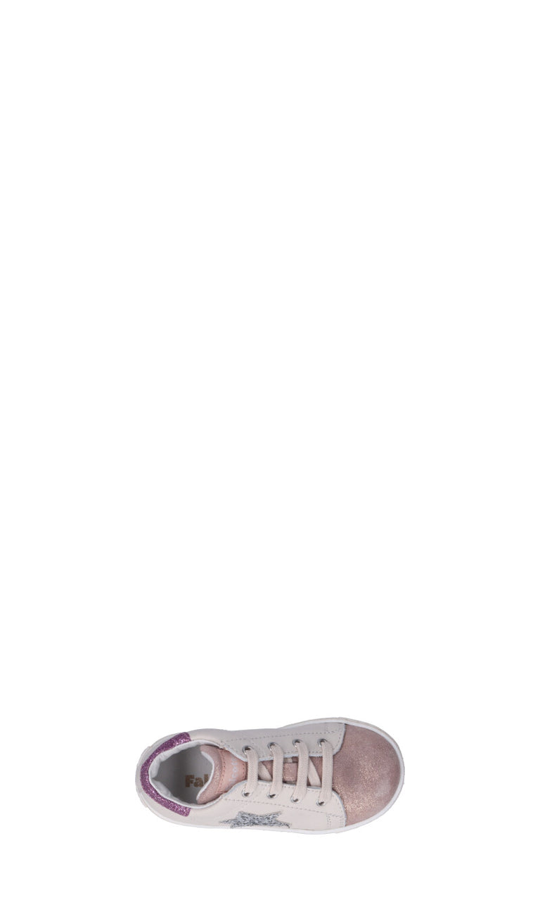 FALCOTTO Sneaker bimba beige/rosa/viola in pelle